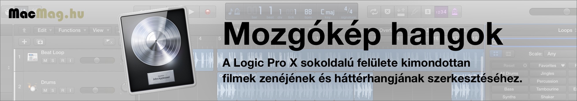 Logic Pro X - Tools / Eszközök menü funkcióinak használata és beállításai